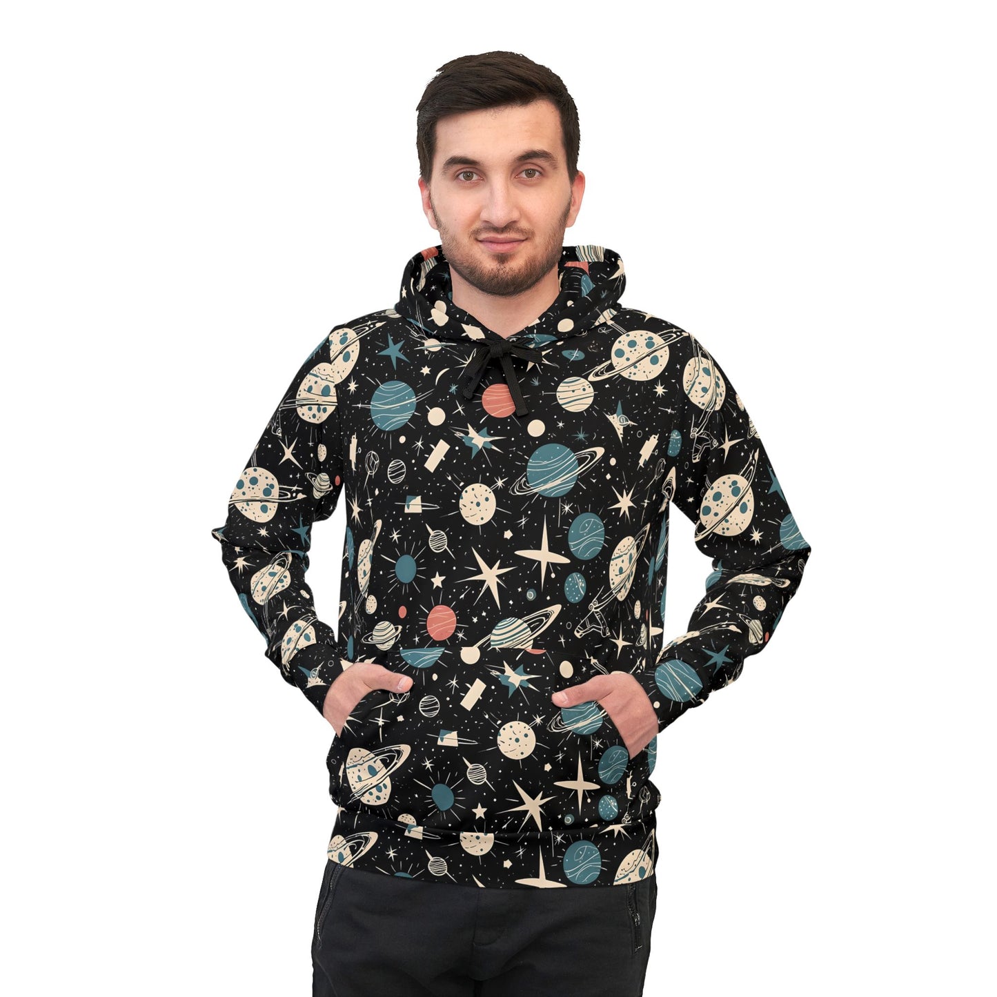 Cosmic Adventure Athletic Hoodie - Space-Themed Activewear