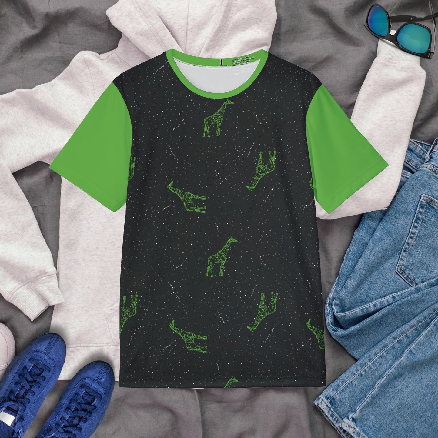 Men's Sports Jersey - Space Giraffe Wicking Athletic Shirt