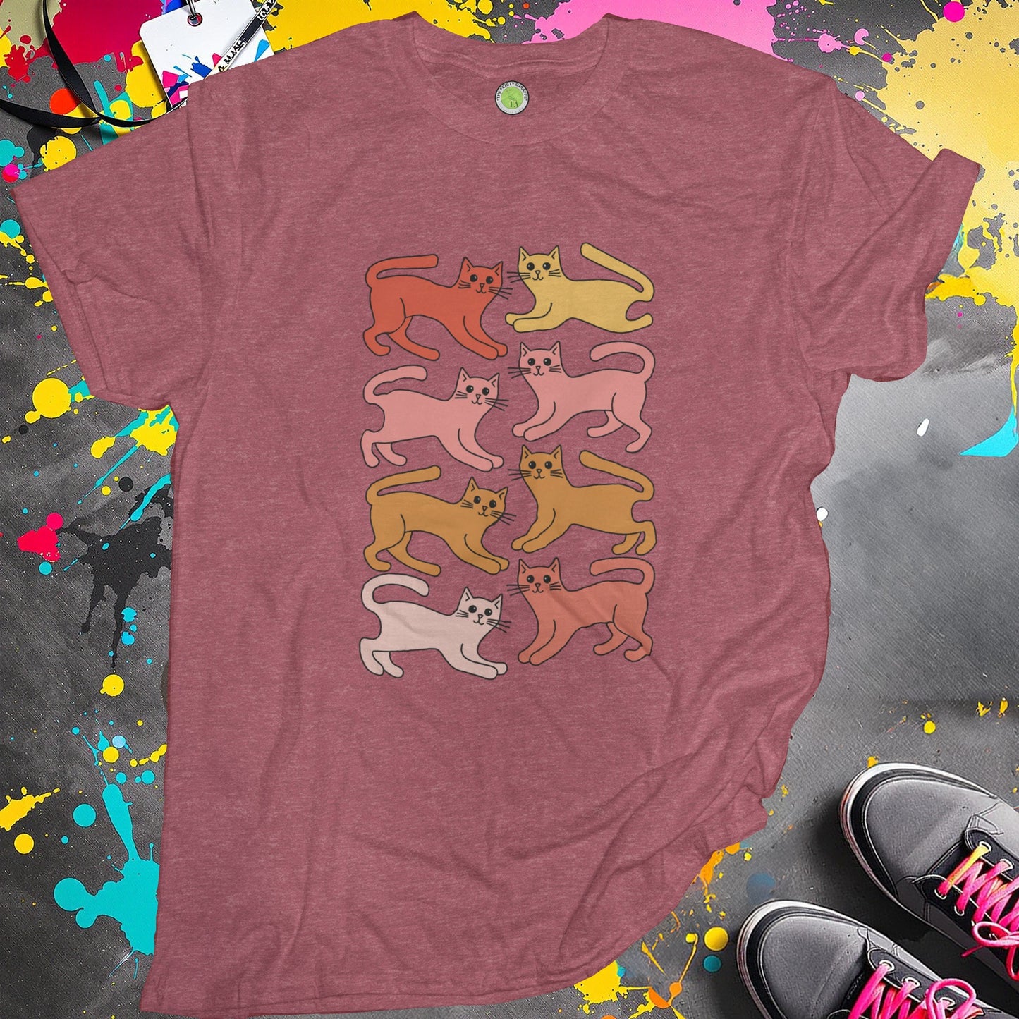 Colorful Cats Graphic Design T-shirt product