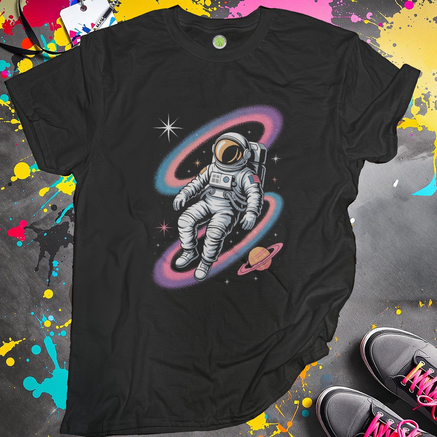 Vibrant Astronaut Space Design Graphic T-Shirt product