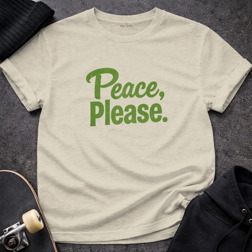 Peace Please Graphic T-Shirt for Casual Wear