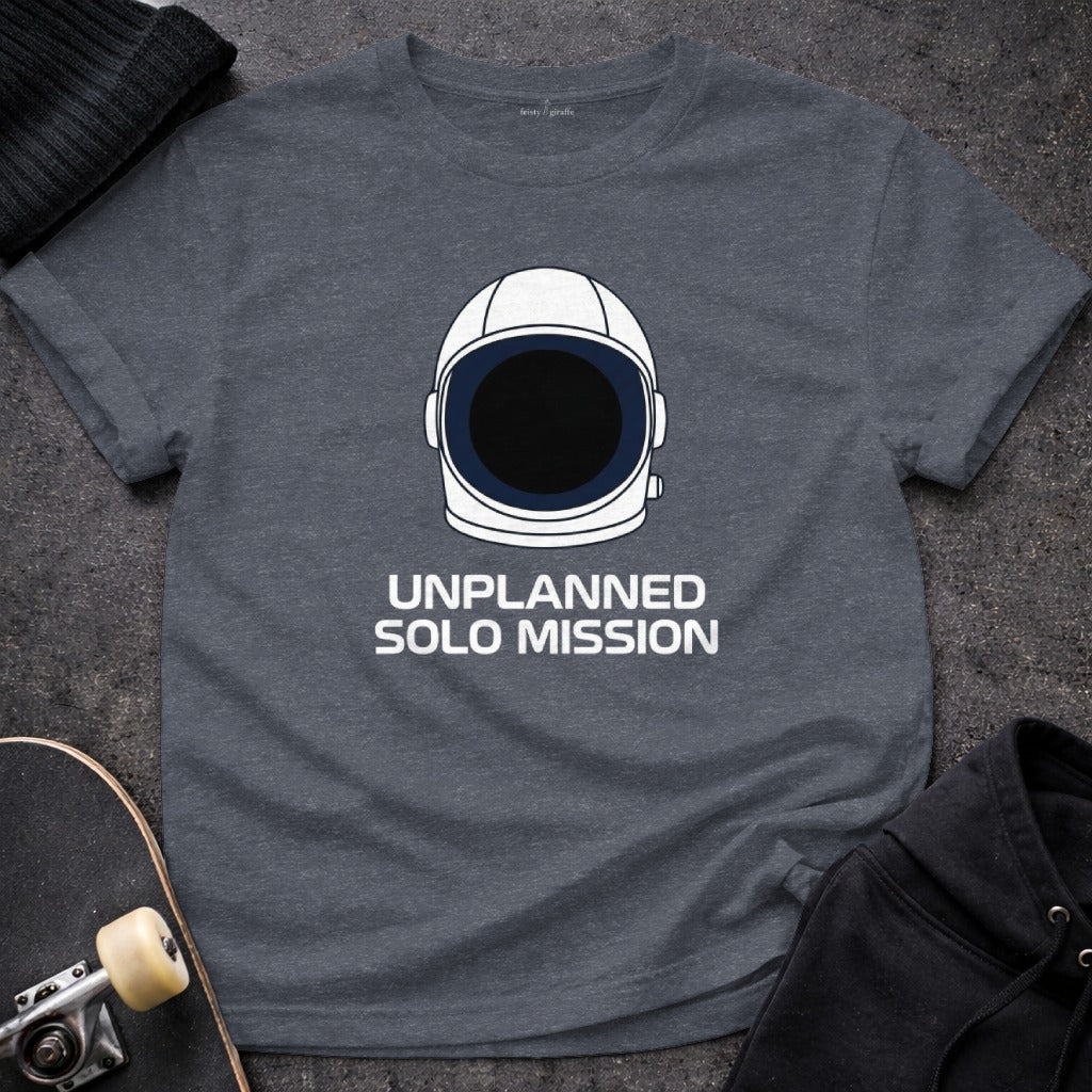 Unplanned Solo Mission Astronaut Helmet T-Shirt