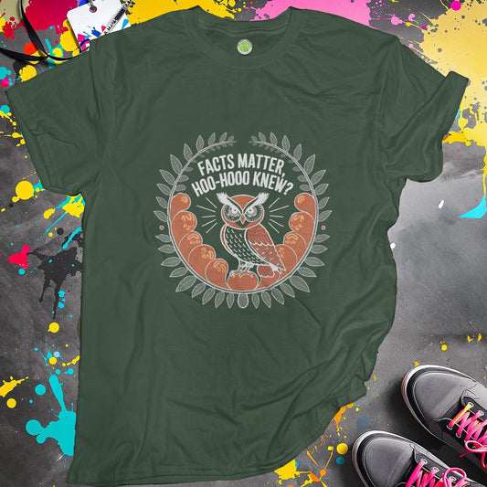 Facts Matter Hoo-Hooo Knew Owl Graphic T-Shirt product