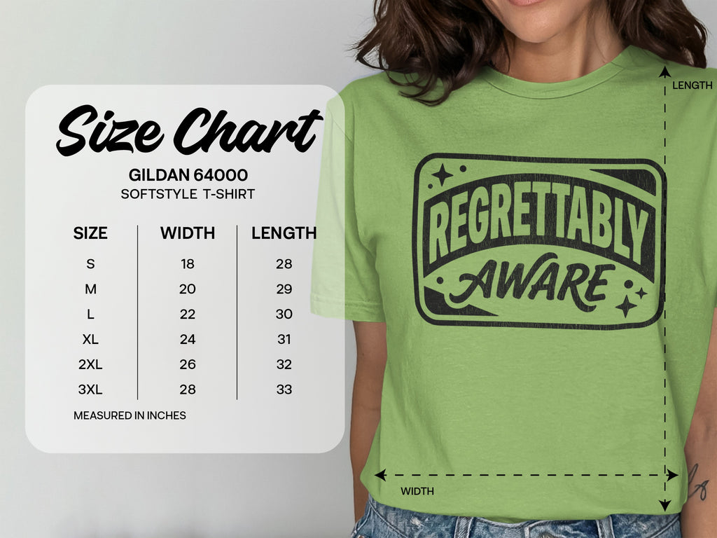 Regrettably Aware GILDAN SOFTSTYLE T-SHIRT product type