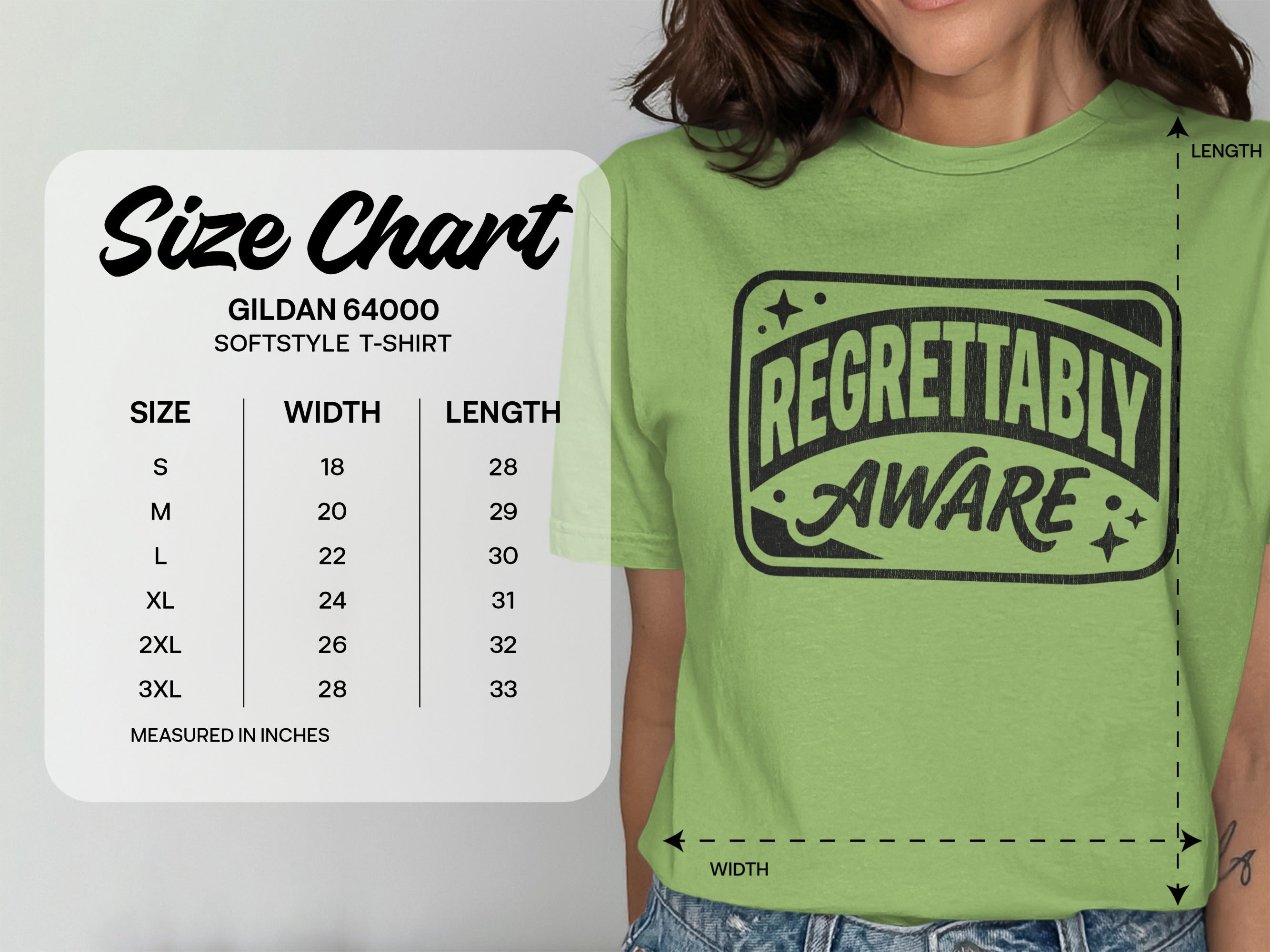 Regrettably Aware GILDAN SOFTSTYLE T-SHIRT product type