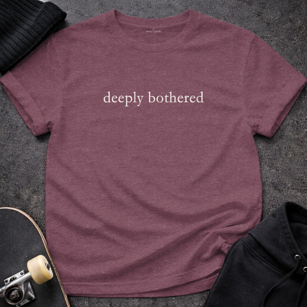 Deeply Bothered Graphic Maroon Heather T-shirt product type