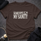 Searching For My Sanity Funny Graphic Tee product type
Sanity Quote, Searching Sanity, Funny Shirt, Sarcastic Tee, Graphic TShirt, Humorous Design, Mental Health Humor, Life Struggles, Stress Relief, Unique Apparel, Casual Clothing, Everyday Wear, Gift Idea, Unisex Shirt, Dark Brown Shirt, Quote Top, Magnifying Glass, Distressed Print, Funky Text, Adult Sarcasm