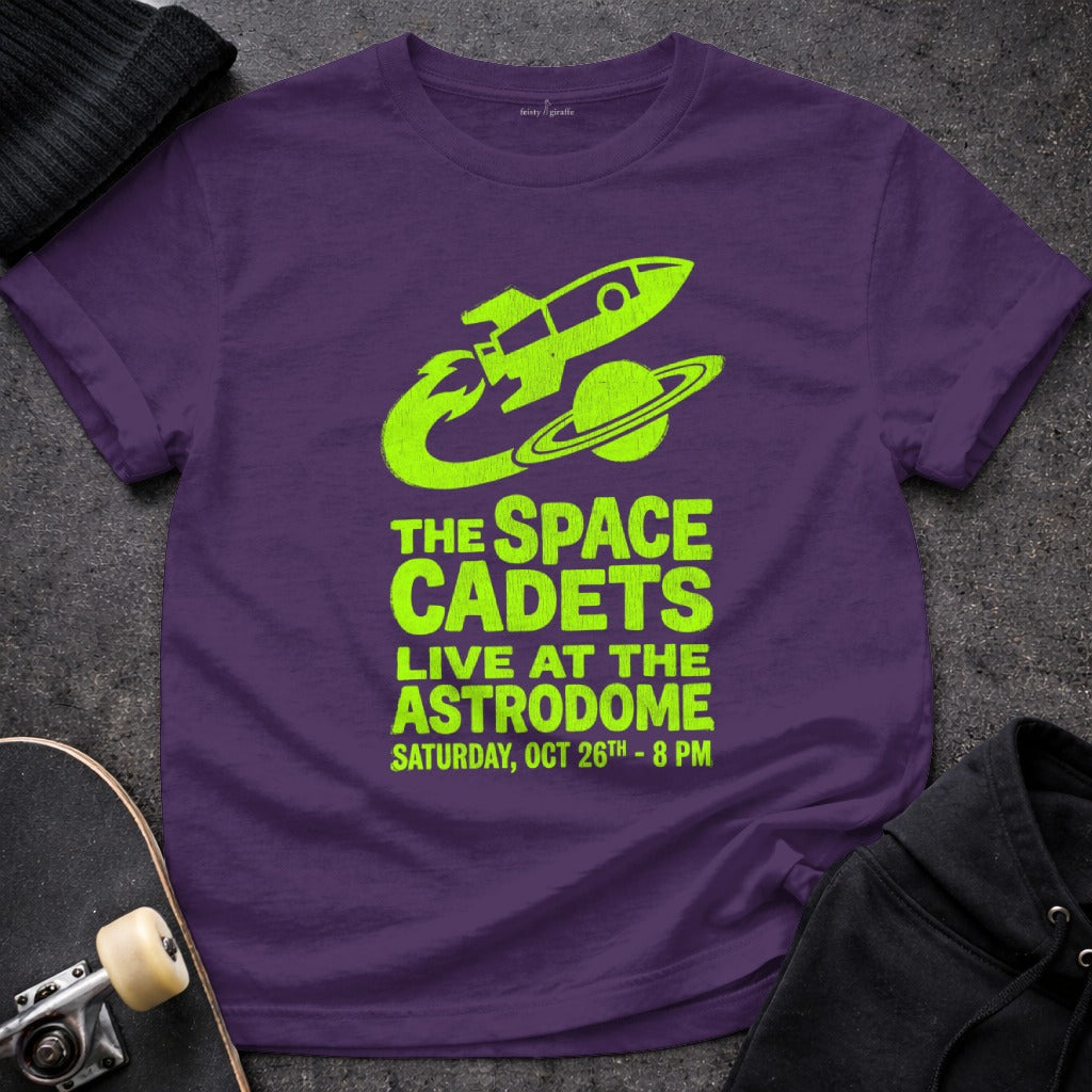 Space Cadets Live At The Astrodome Rocket Planet product type
Space Cadets
Astrodome
Rocket Ship
Saturn Planet
Space Theme
Sci Fi Design
Cosmic Art
Purple Shirt
Neon Green Print
Vintage Concert
Retro Style
Band T-Shirt
Music Lover
Science Fiction Fan
Galaxy Explorer
Outer Space
Graphic Apparel
Unique Design
Event Wear
Astronaut Dream