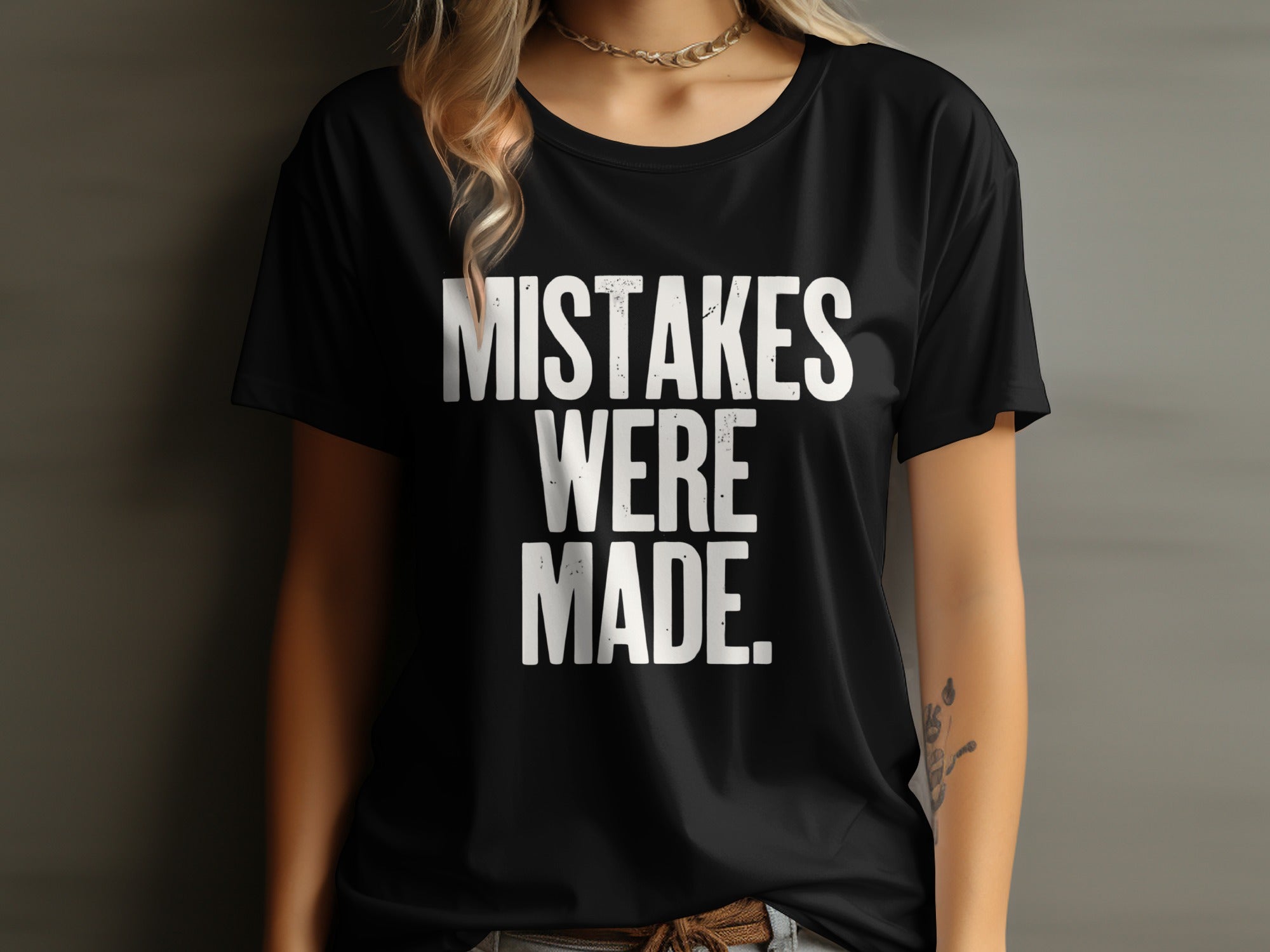 MISTAKES WERE MADE bold graphic print black product type