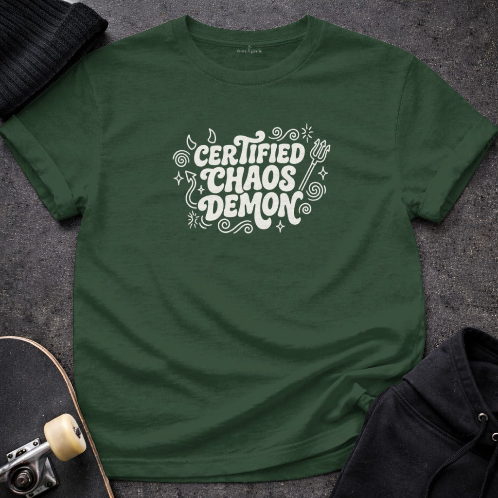 Certified Chaos Demon Graphic T-Shirt Design