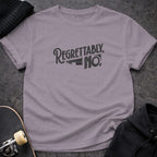 Regrettably No Graphic Tee with Bold Statement Design