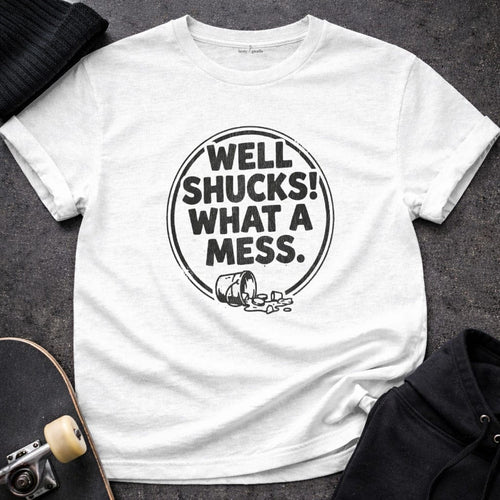 MyDesigns t-shirt S / White Well Shucks! What a Mess Tee