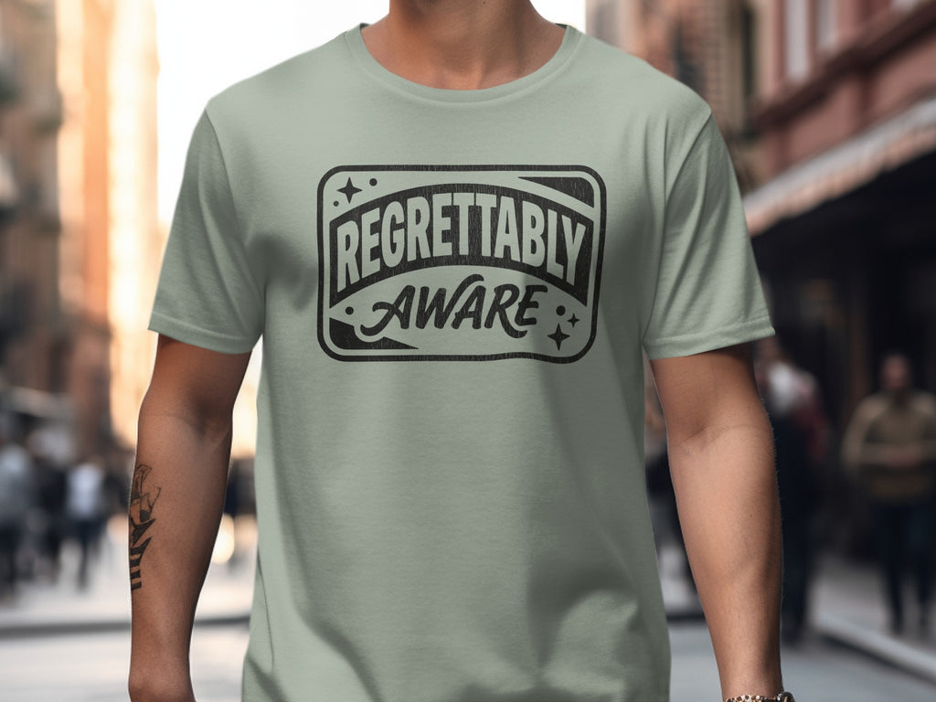 Regrettably Aware Graphic Design Stylish Casual product type
Regrettably Aware
Graphic Tee
Sarcastic Humor
Statement Shirt
Awareness Design
Unique Apparel
Casual Top
Modern Print
Text Graphic
Novelty Tee
Ironic Shirt
Everyday Wear
Cool Design
Short Sleeve
T-Shirt Print
Fashion Item
Green Tee
Comfortable
Unisex Style
Pop Culture