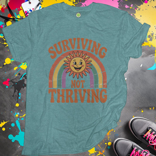Surviving Not Thriving Rainbow Graphic Tee product
