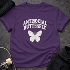 Antisocial Butterfly Graphic T-Shirt for Casual Style