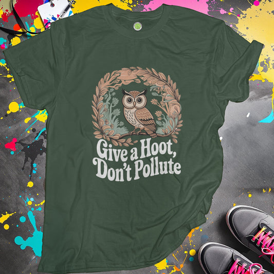 Give a Hoot Don't Pollute Graphic Tee product type