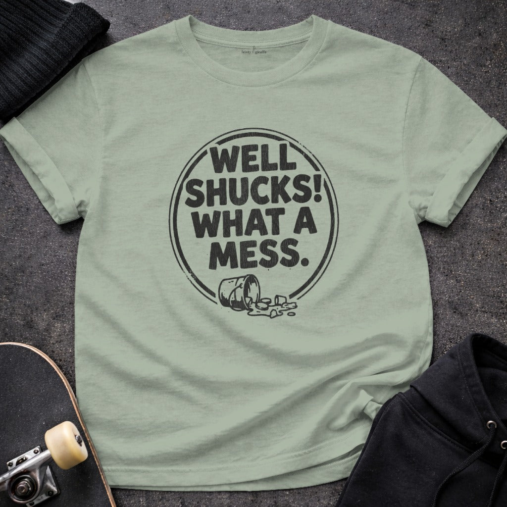 Well Shucks What A Mess Printed Graphic Tee