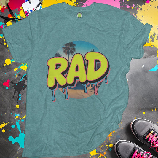 Retro RAD Graphic Print Short Sleeve T-Shirt product