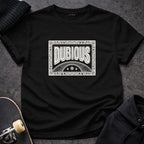 Black DUBIOUS Graphic Design White Print product type