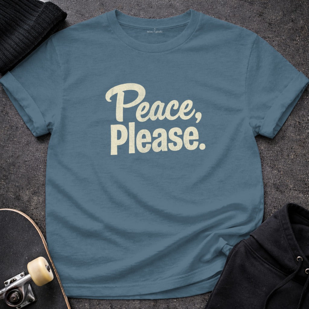 Peace Please Graphic Tee Statement Shirt