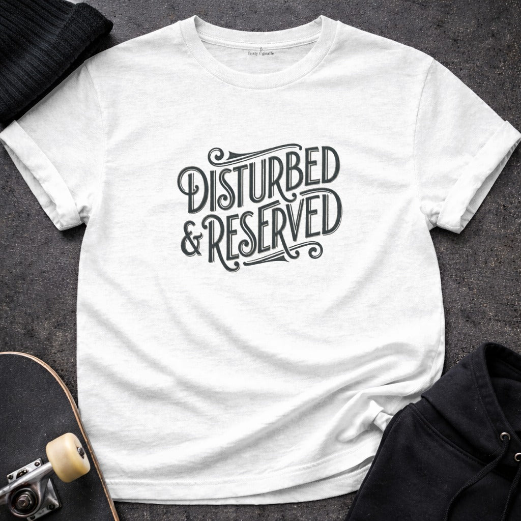 Disturbed and Reserved Graphic Tee Shirt Product