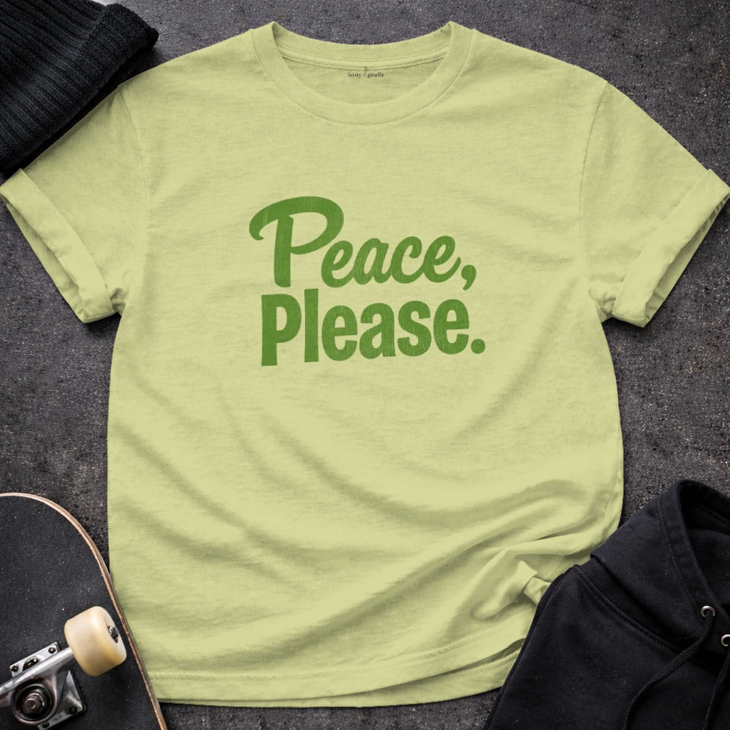 Peace Please Graphic Tee Positive Message Shirt