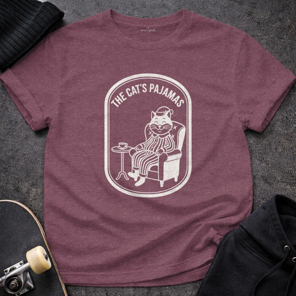 The Cat's Pajamas Graphic Tee Perfect for Cat Lovers