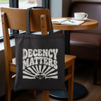 DECENCY MATTERS sun graphic tote bag product type