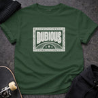 Dubious White Graphic Green T-shirt product type
Dubious
Graphic tee
Green shirt
White print
Statement top
Aesthetic design
Casual apparel
Crewneck shirt
Short sleeve
Fashion shirt
Unisex style
Streetwear
Skater vibe
Unique graphic
Artistic clothing
Modern text
Dark green
Typography shirt
Indie fashion
Novelty item