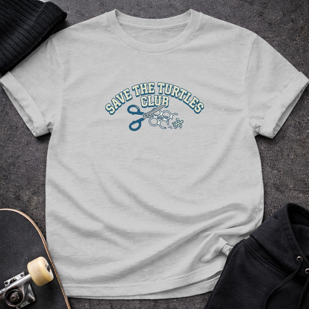 Save The Turtles Club Graphic Tee Shirt