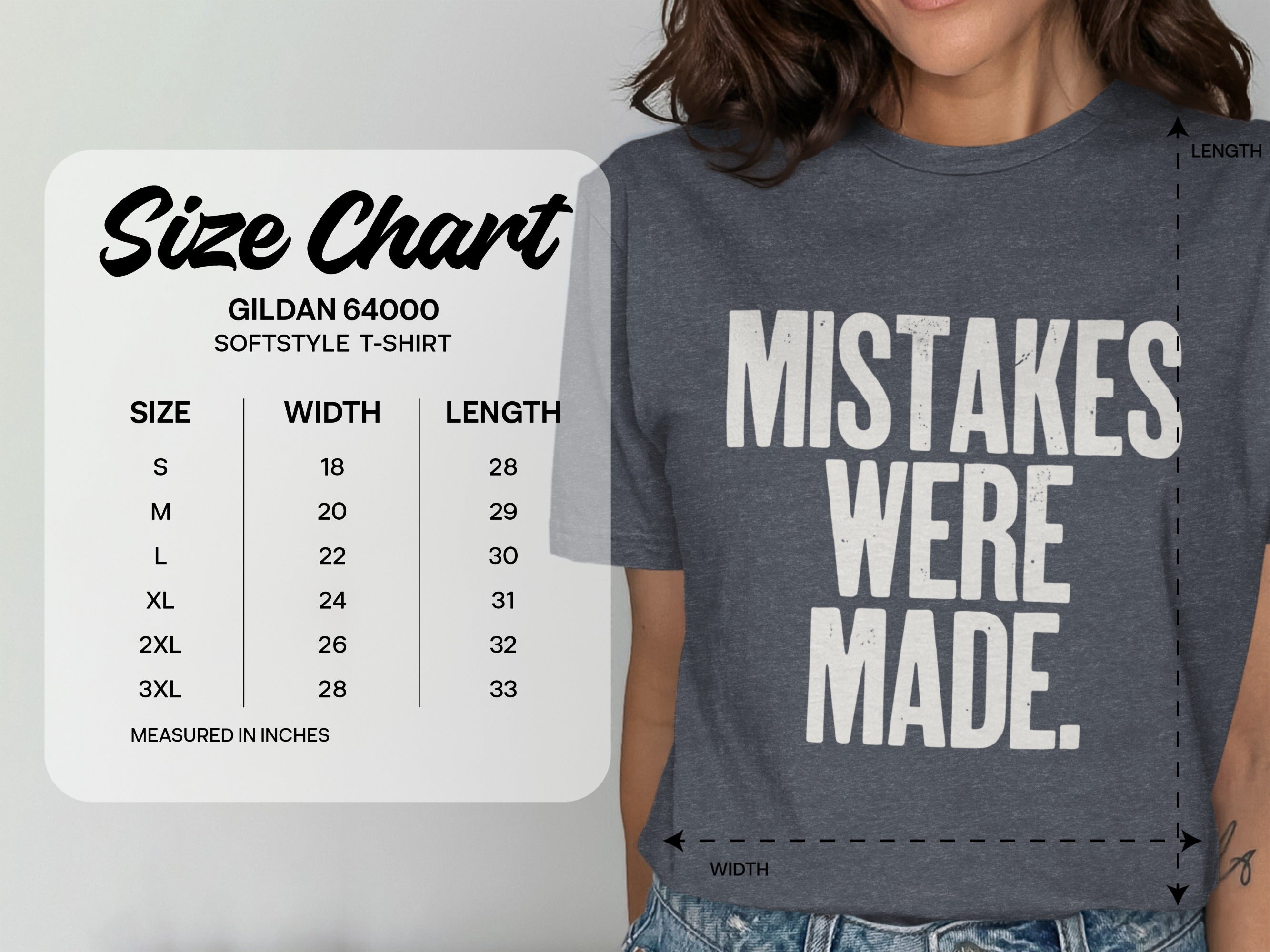 MISTAKES WERE MADE Gildan 64000 Softstyle T-Shirt product type
