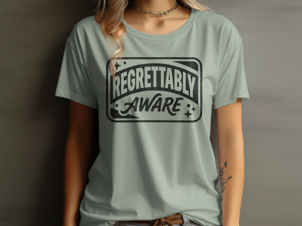 Regrettably Aware Statement Trendy Design Tee product type
Regrettably Aware,Aware,Regrettably,Statement Tee,Graphic Tee,Trendy Shirt,Unique Design,Sarcastic Tee,Funny Shirt,Cool Tee,Casual Top,Everyday Wear,Ladies Tee,Women Apparel,Gift Idea,Fashion Top,Summer Shirt,Spring Style,Retro Design,Pop Culture Tee