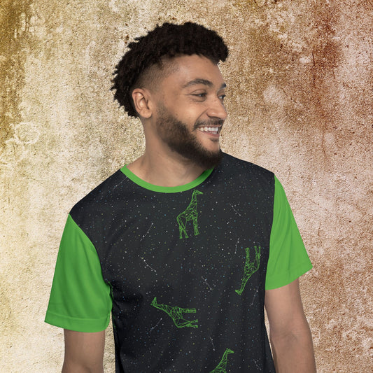 Men's Sports Jersey - Space Giraffe Wicking Athletic Shirt