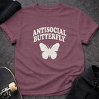 Antisocial Butterfly Graphic T Shirt Fun Casual Wear