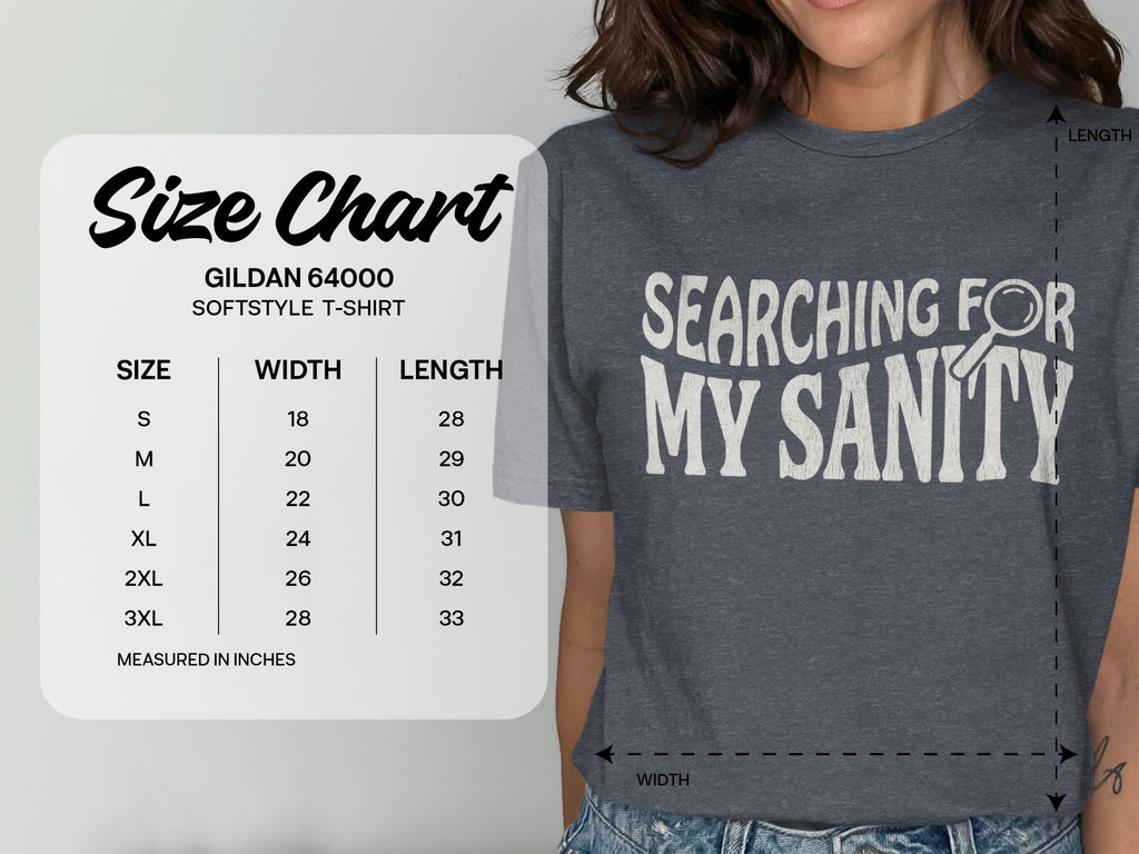Searching for My Sanity Gildan Softstyle t-shirt product type
Searching for Sanity
My Sanity T-shirt
Funny Quote Shirt
Sarcastic Tee
Humor T-shirt
Sanity Searcher
Mental Health Shirt
Quote Graphic Tee
Gildan Softstyle
Gildan 64000
Unisex T-shirt
Casual Tee
Short Sleeve Shirt
Graphic Design Shirt
Pop Culture Tee
Unique Gift Idea
Everyday T-shirt
Crew Neck Shirt
Fashion Tee
Trendy T-shirt