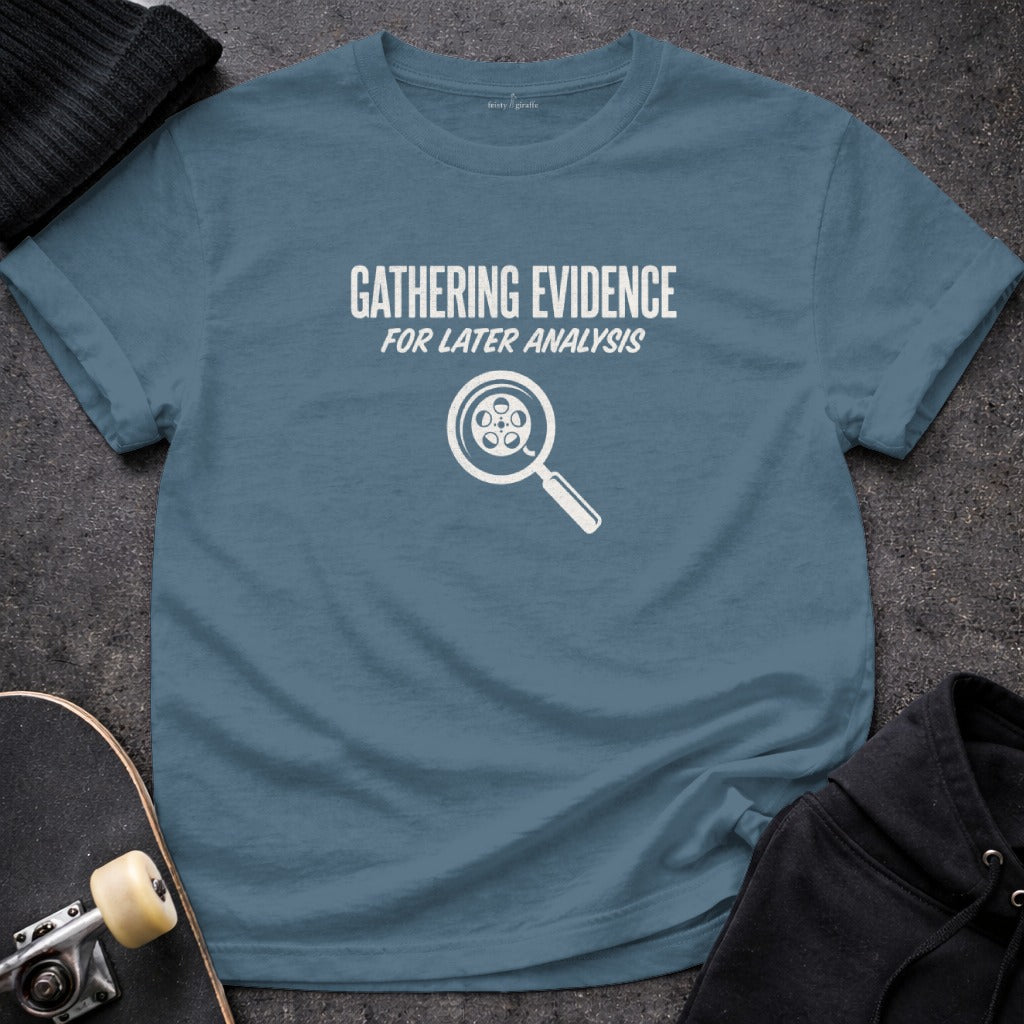 GATHERING EVIDENCE FOR LATER ANALYSIS film reel magnifying glass product type