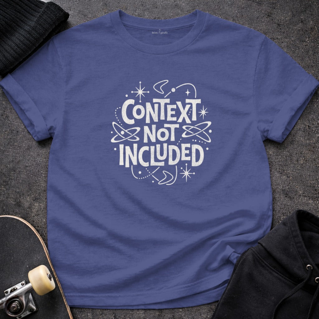 Context Not Included Graphic Blue Shirt