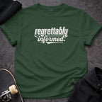 Regrettably Informed. Graphic Design product type
regrettably informed, graphic tee, unique shirt, statement apparel, dark green, casual style, vintage look, retro graphic, funny saying, sarcastic print, cool design, everyday fashion, novelty item, streetwear, unisex tee, gift for him, gift for her, round neck, short sleeve, printed top