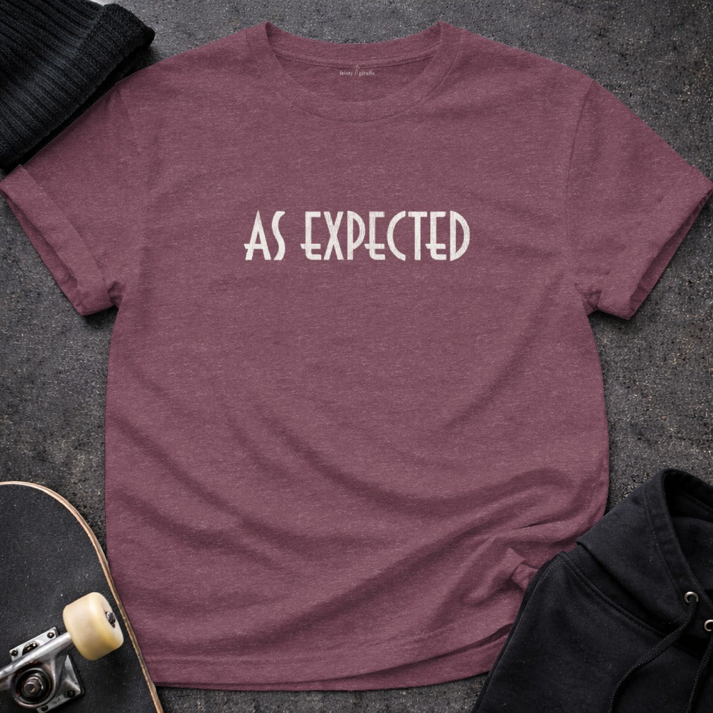 As Expected Graphic Design Men's Crew Neck T-Shirt