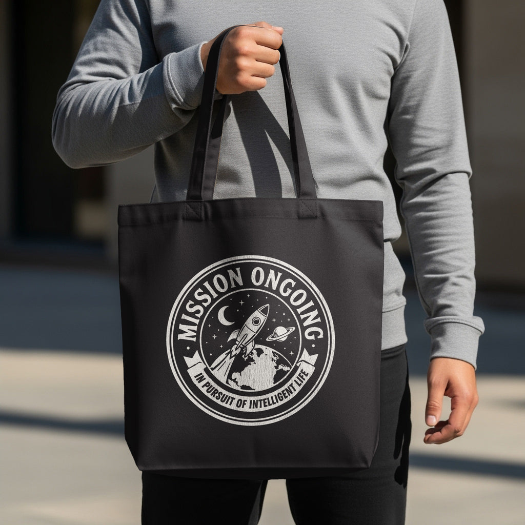 Mission Ongoing Intelligent Life Rocket Space Tote product type
Tote Bag
Mission Ongoing
Intelligent Life
Space Rocket
Planet Earth
Moon Stars
Sci-Fi Theme
Space Exploration
Astronomy Gift
Cosmic Design
Unique Graphic
Black Tote
Everyday Carry
Reusable Bag
Shopping Accessory
Travel Companion
Adventure Style
Galactic Theme
Futuristic Design
Space Enthusiast