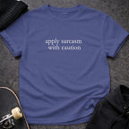 Apply Sarcasm With Caution Blue T-shirt product type
