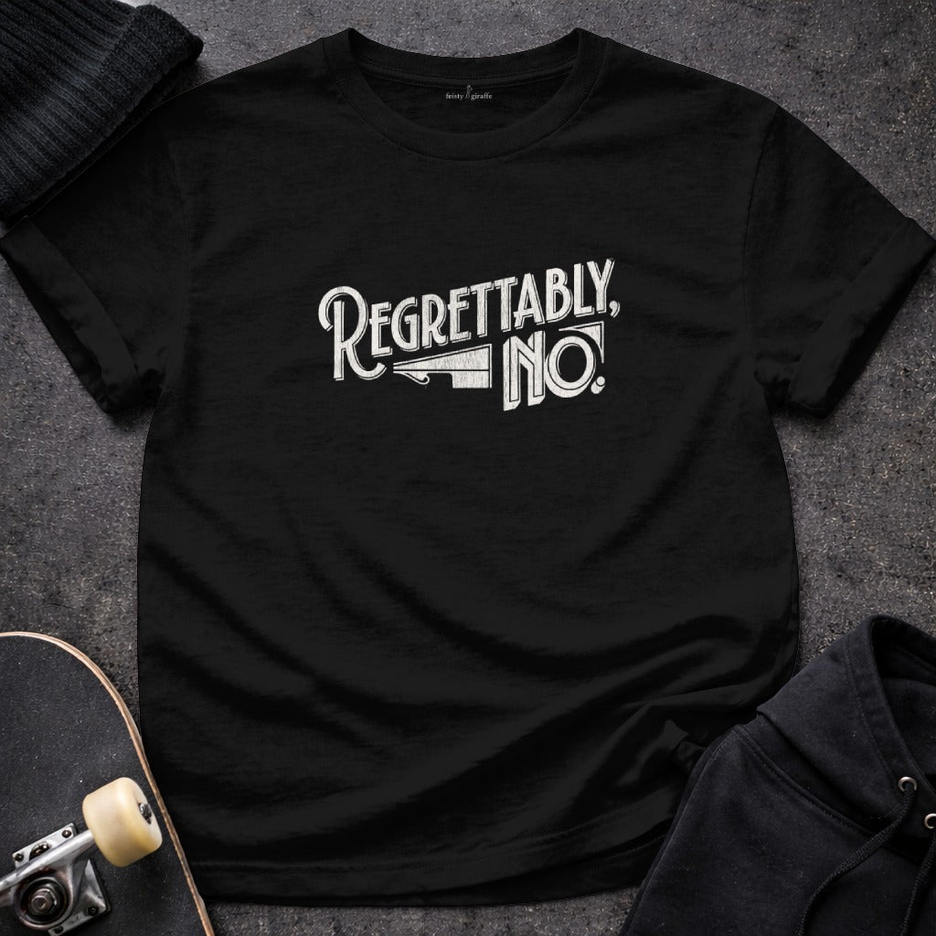 Regrettably No Funny Stylish Graphic Tee