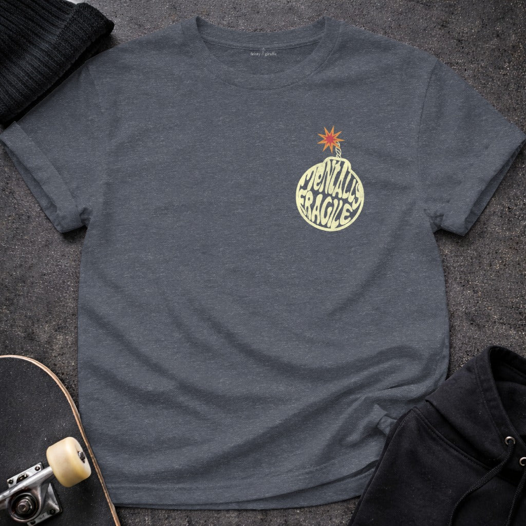 Mentally Fragile Bomb Graphic Printed Casual Shirt