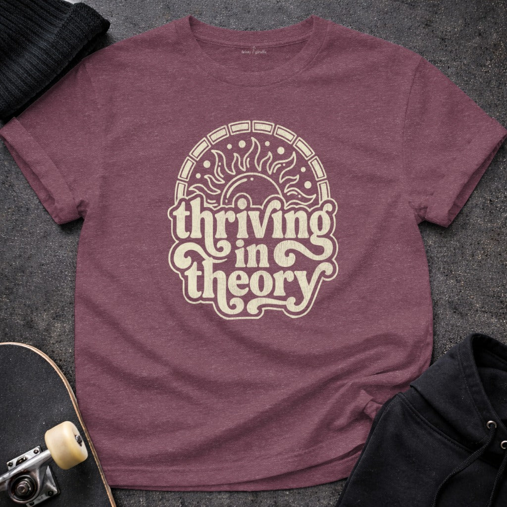Thriving In Theory Sun Graphic Maroon Product Type