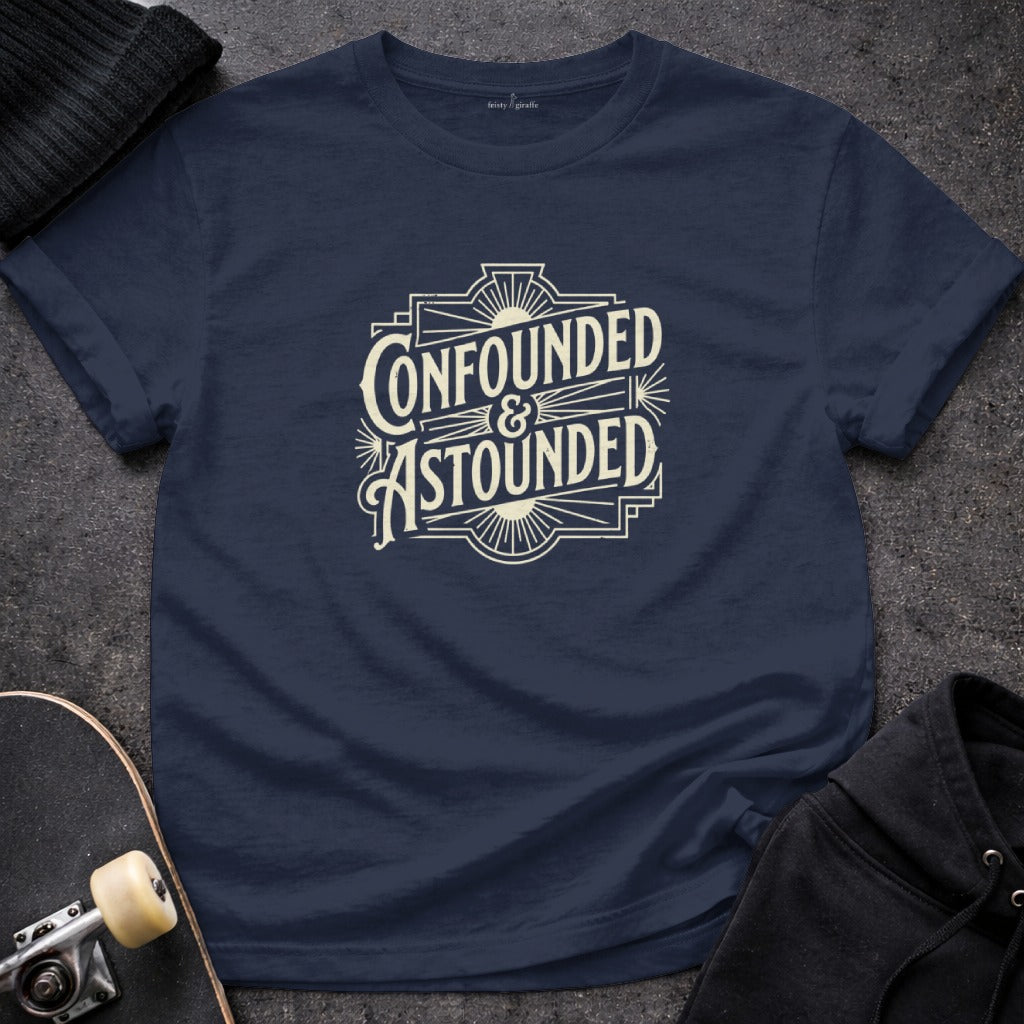 Confounded and Astounded Graphic Tee Shirt
