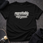 Regrettably Informed Graphic Design Black T-shirt product type