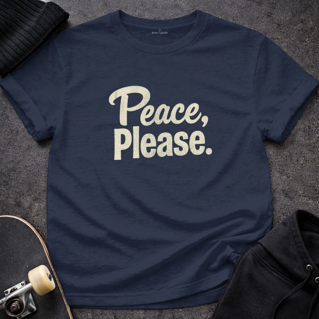 Peace Please Printed Shirt for Casual Wear