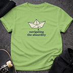 Navigating the Absurdity Paper Boat T-shirt