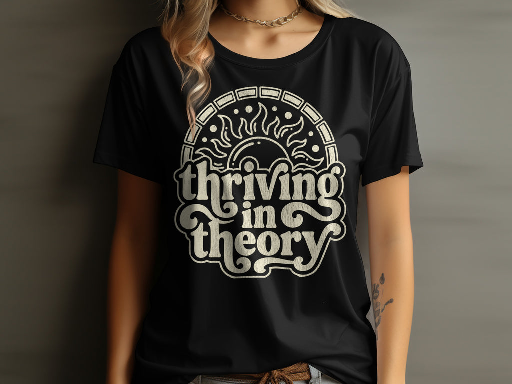Thriving in Theory Sun Graphic Black Shirt product type