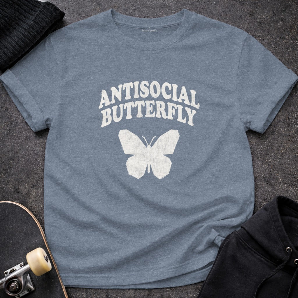 Antisocial Butterfly Graphic T-Shirt for Everyday Wear